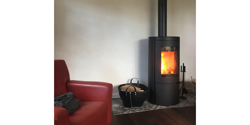 woonkamer modern front schouw licht & sprankelend vrijstaand hout antraciet 