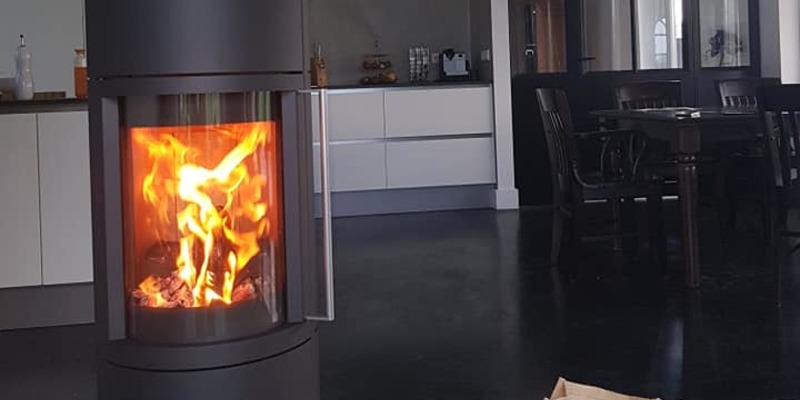 hip & happening woonkamer modern grijs front vrijstaand rond hout 