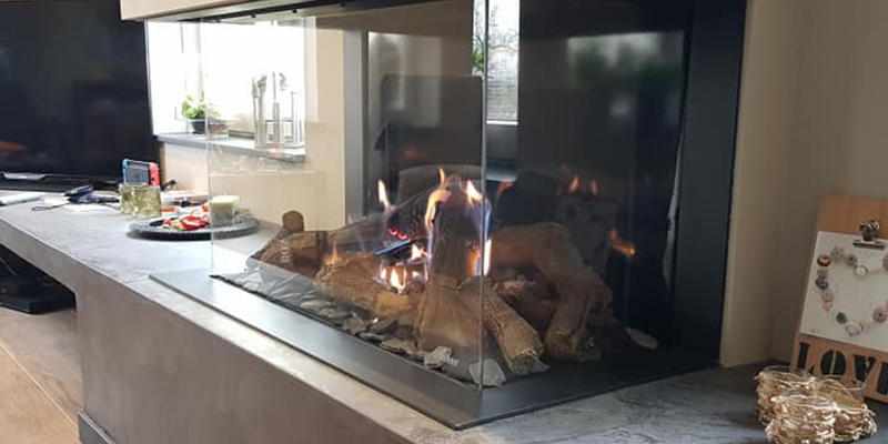 hip & happening woonkamer modern vierkant inbouw zwart driezijdig gas plateau  