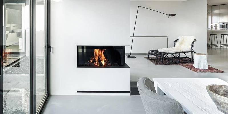 hip & happening woonkamer modern inbouw zwart hout hoek hoekig plateau  