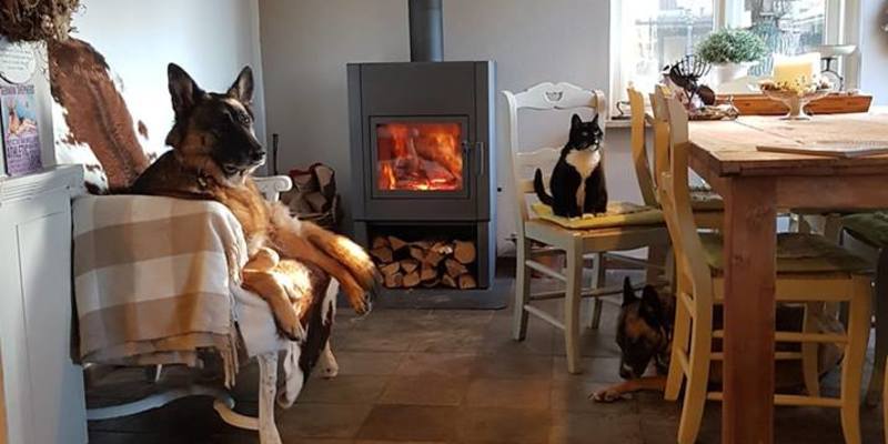 woonkamer modern stevig & rustiek front rechthoek vrijstaand hout donkergrijs 