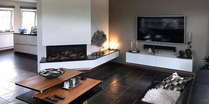 woonkamer modern inbouw licht & sprankelend driezijdig gas wit rechthoekig 