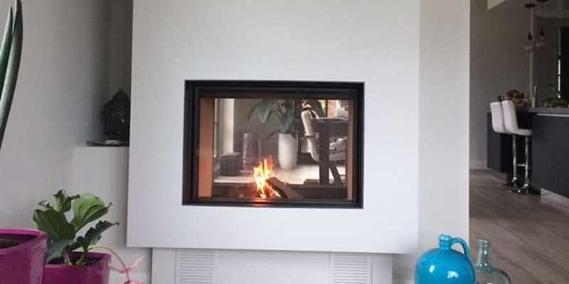 woonkamer modern doorkijk inbouw rechthoek licht & sprankelend gas wit 