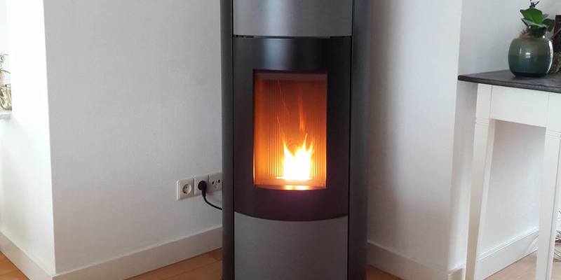 hip & happening woonkamer modern grijs front vrijstaand pellet half rond 