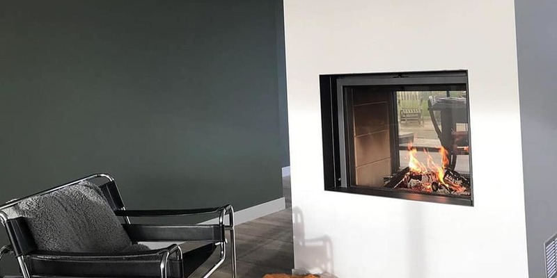 hip & happening woonkamer modern doorkijk inbouw rechthoek gas wit 