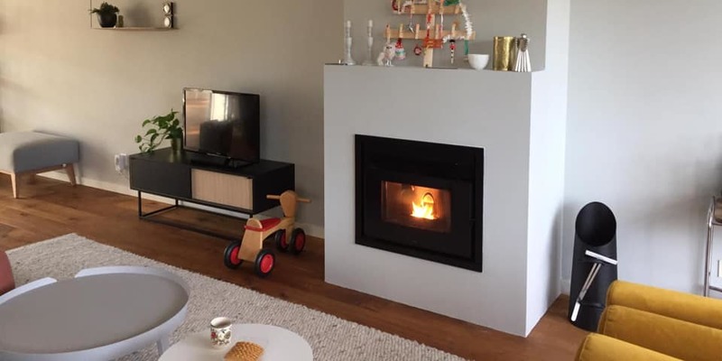 hip & happening woonkamer modern inbouw front zwart rechthoek pellet 