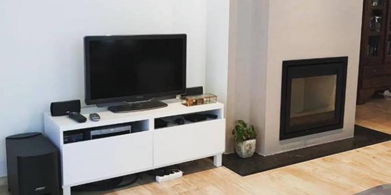 woonkamer front zwart rechthoek klassiek sfeervol & klassiek hout inzet 