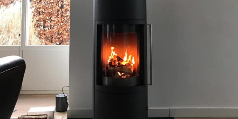 hip & happening woonkamer modern front zwart vrijstaand hout half rond 