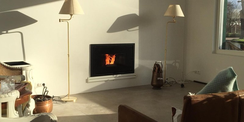 hip & happening woonkamer modern inbouw front zwart rechthoek wit pellet 