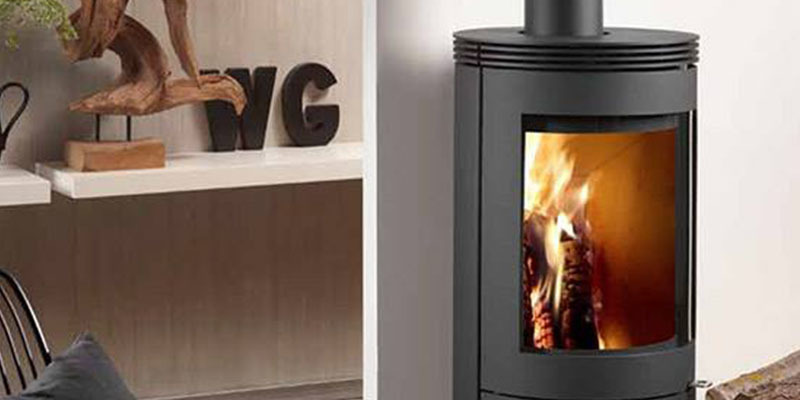 hip & happening woonkamer modern front zwart vrijstaand rond hout 