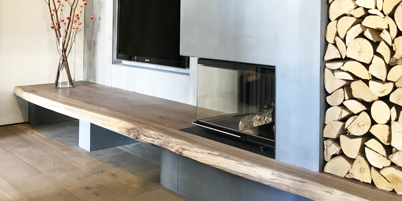 woonkamer grijs stevig & rustiek inbouw rechthoek klassiek hout hoek bruin wit 