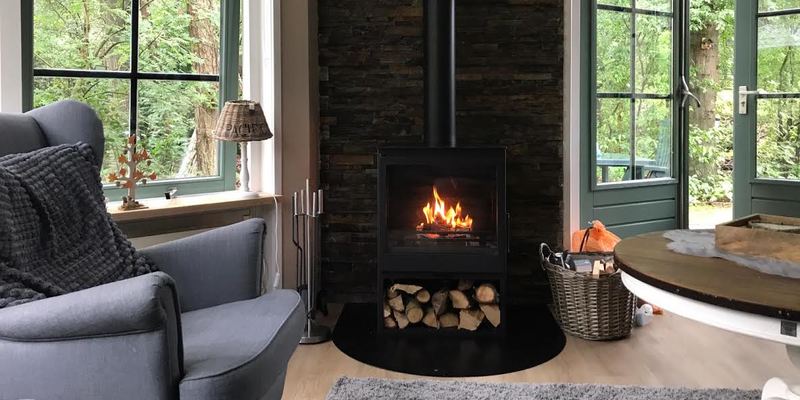 woonkamer modern stevig & rustiek front zwart rechthoek vrijstaand hout 