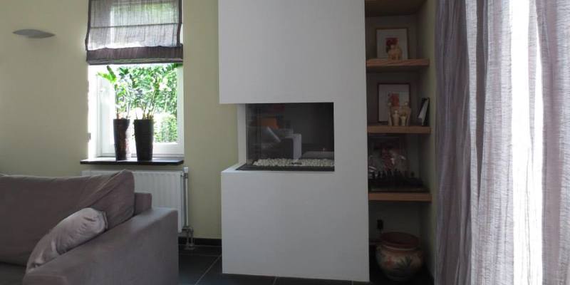 hip & happening woonkamer inbouw gas klassiek wit tweezijdig rechthoekig 