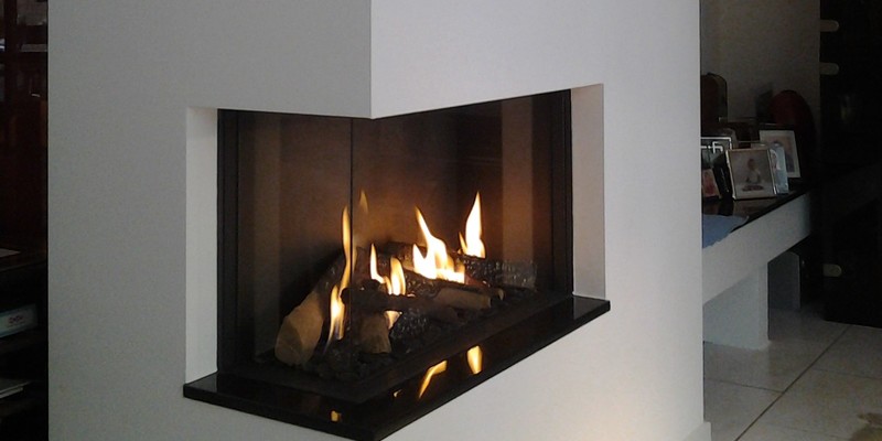 woonkamer modern inbouw zwart rechthoek licht & sprankelend gas tweezijdig 