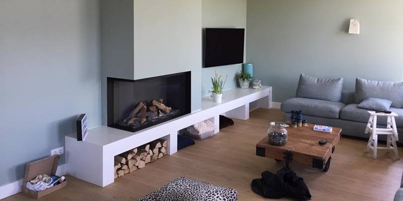 hip & happening woonkamer modern inbouw zwart rechthoek gas tweezijdig 