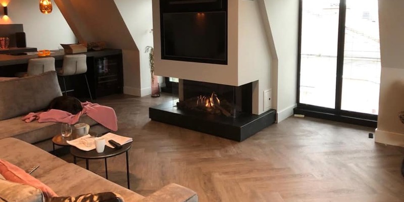 hip & happening woonkamer inbouw zwart rechthoek driezijdig gas klassiek plateau  