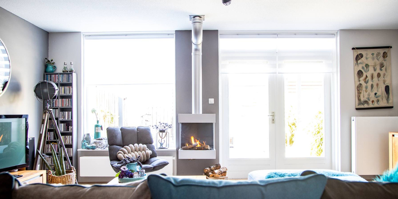 hip & happening woonkamer modern vierkant driezijdig wit hangend hout 