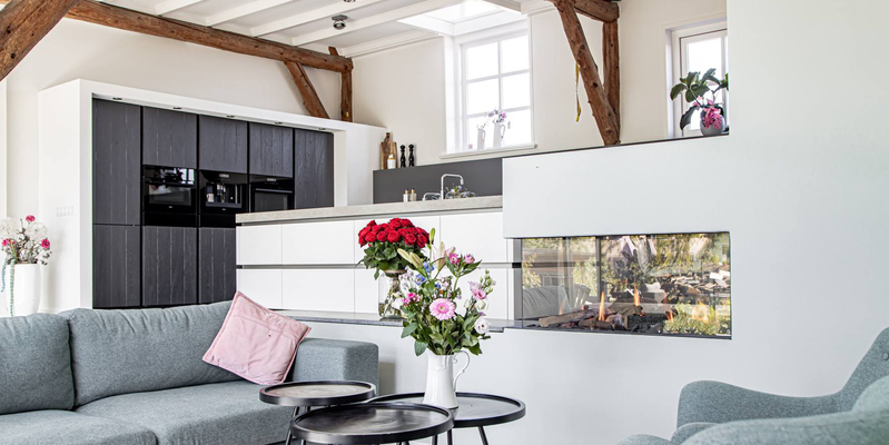 woonkamer modern grijs stevig & rustiek inbouw front rechthoek gas 