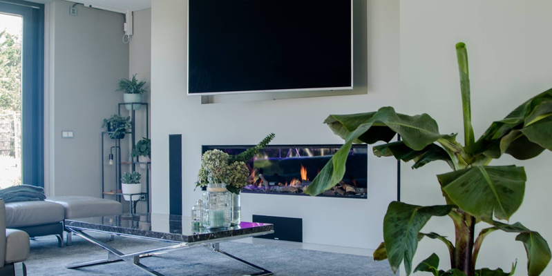 hip & happening woonkamer modern grijs inbouw front gas verticaal 