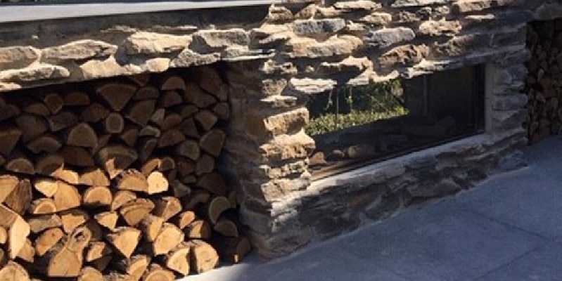 doorkijk stevig & rustiek inbouw rechthoek gas steen buiten landelijk 